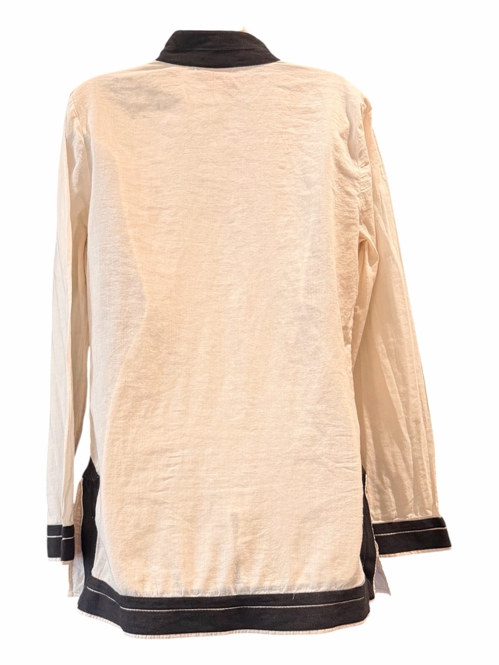 Tory Burch Women’s Light Pink Tunic with Black Trim Placket Size 12 - Picture 2 of 6